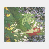 Batman Rebirth Poison Ivy Cover Illustration フリースブランケット (正面(横))