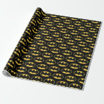 Batman Symbol | Oval Logo ラッピングペーパー<br><div class="desc">Transform your birthday party into a superhero party with this vintage bat symbol wrapping paper from DC Comics. Batman is back with a bang and this cool black and yellow paper featuring Batman's iconic logo will impress all of your party guests. A classic nod to vintage comic books, this fun...</div>