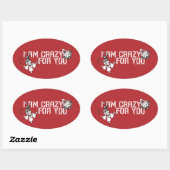 Batman Valentine | Joker & Harley - Crazy For You 楕円形シール (シート)