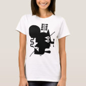 Batmouse3ブラック – アワハブ公式アーティストMerch Tシャツ (正面)