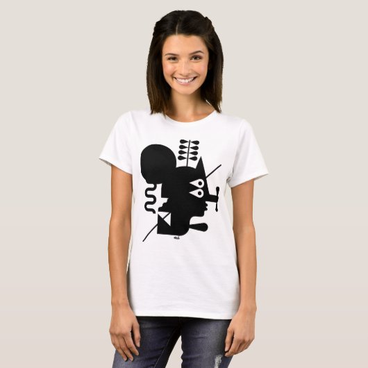 Batmouse3ブラック – アワハブ公式アーティストMerch Tシャツ (正面フル)