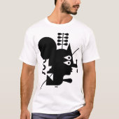 Batmouse3ブラック – アワハブ公式アーティストMerch Tシャツ (正面)