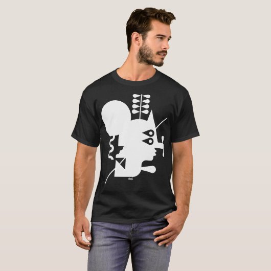 Batmouse3ホワイト – アワハブ公式アーティストMerch Tシャツ (正面フル)