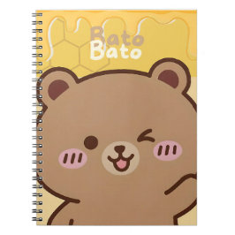 "Bato Bato" Honey Bear Spiral Notebook  ノートブック