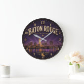 Baton Rouge Louisiana ラージ壁時計 (ホーム)