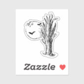 Bats, a Dead Tree, Full Moon Halloween シール (シート)