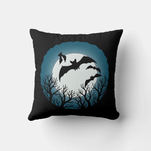 Bats and Trees Against the Moon クッション (裏面)