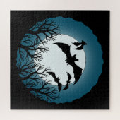 Bats and Trees Against the Moon ジグソーパズル (横)