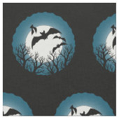 Bats and Trees Against the Moon ファブリック (クローズアップ)