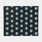 Bats and Trees Against the Moon フリースブランケット (正面(横))