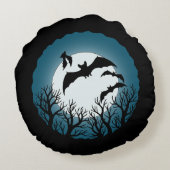Bats and Trees Against the Moon ラウンドクッション (裏面)