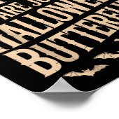 Bats Are Just Butterflies Spooky Season Funny Hall ポスター (角)