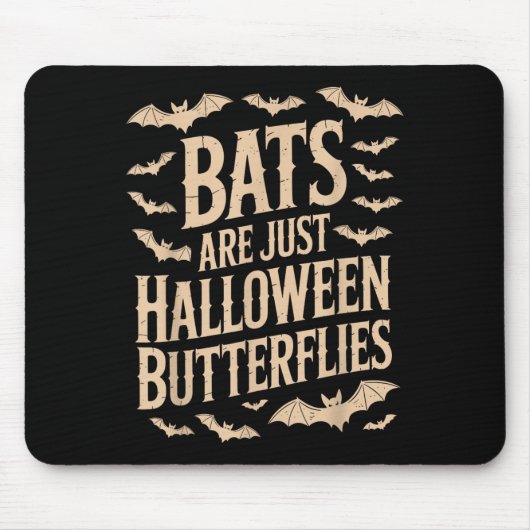 Bats Are Just Butterflies Spooky Season Funny Hall マウスパッド (正面)