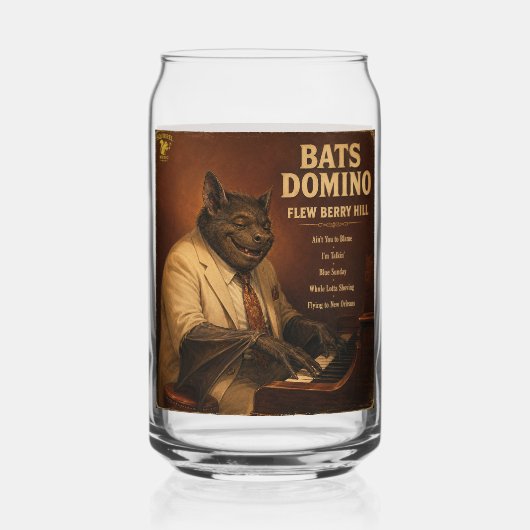 Bats Domino アルバム: パロディ ガラス缶 (正面)