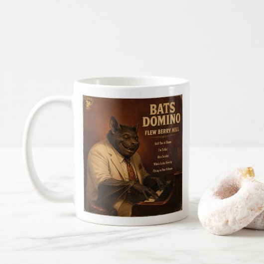 Bats Domino アルバム: パロディ コーヒーマグカップ (ドーナツ)