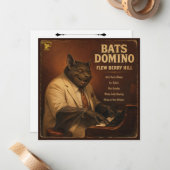 Bats Domino アルバム: パロディ ノートカード (正面/裏面インサイチュ)