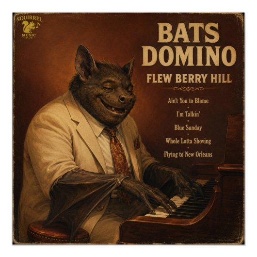 Bats Domino アルバム: パロディ ポスター (正面)