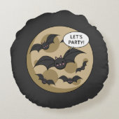 Bats Having Party on Full Moon ラウンドクッション (裏面)