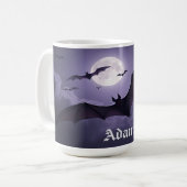 Bats on a Haunted Night コーヒーマグカップ (正面左)