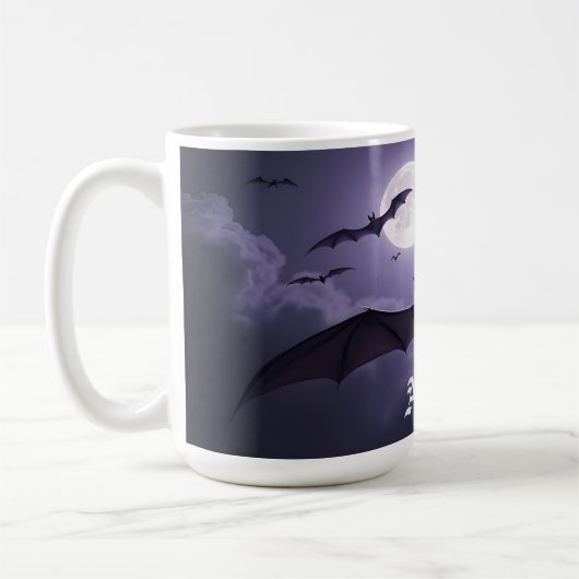 Bats on a Haunted Night コーヒーマグカップ (左)