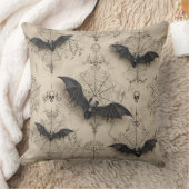 Bats & Spider Webs Gothic クッション (ブランケット)