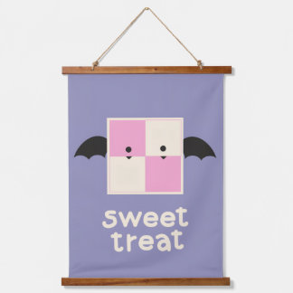 Battenberg Buddies - Wood Topped Wall Tapestry 吊り下げ型タペストリー
