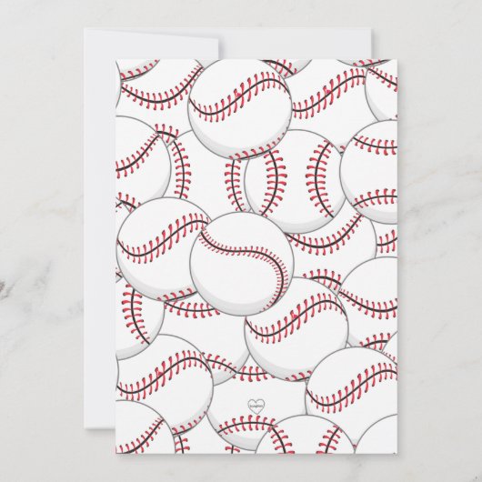 Batter Up baseball birthday 招待状 (裏面)