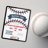 Batter Up baseball birthday 招待状