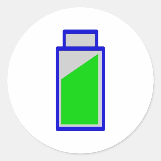 Batteriestatus battery accu status ラウンドシール (正面)