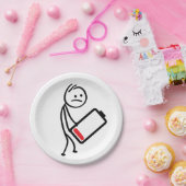 Batterij oplader, signaalsterkte. Stickman ペーパープレート (パーティー)