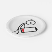 Batterij oplader, signaalsterkte. Stickman ペーパープレート (アングル)