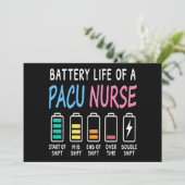 Battery life of a PACU nurse levels humor 招待状 (スタンド正面)