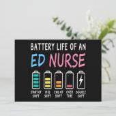 Battery life of an ED nurse levels humor 招待状 (スタンド正面)
