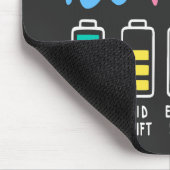 Battery life of an ICU nurse humor chart マウスパッド (コーナー)