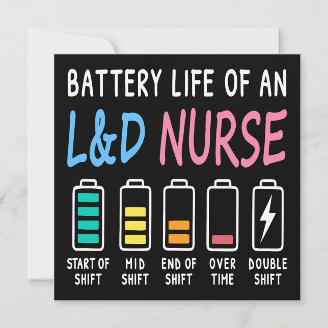 Battery life of an L&D nurse humor chart (正面)