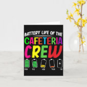 Battery Life Of The Cafeteria Crew - Funny School  カード (黄色い花)