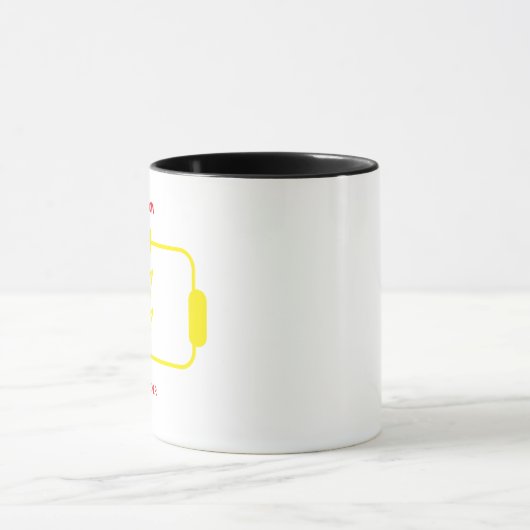 Battery Low Energy – Funny Low Battery Coffee Mug マグカップ (中央)
