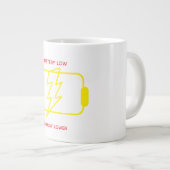 Battery Low Mug – Funny Energy Low Coffee Mug ジャンボコーヒーマグカップ (正面右)