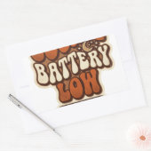 Battery Low Retro Sticker | Funny Aesthetic Vintag 長方形シール (封筒)