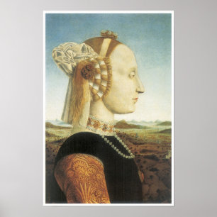 Battista Sforza、c. 1474年のポートレート ポスター