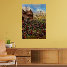 Battle in Village Digital Art Poster #01 ポスター