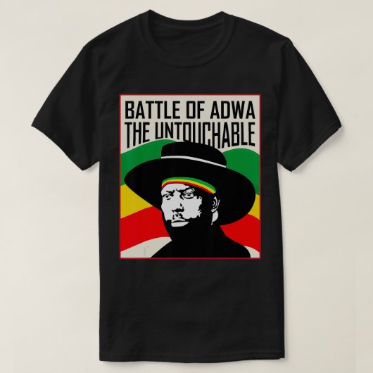 Battle of Adwa 125th Year Victory Menelik II Tシャツ (デザイン正面)