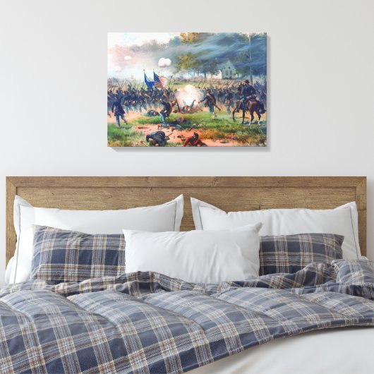 Battle of Antietam Thure de Thulstrup 1887 Restore キャンバスプリント (インサイチュ (寝室))