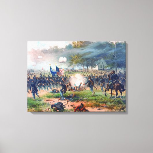 Battle of Antietam Thure de Thulstrup 1887 Restore キャンバスプリント (正面)