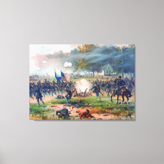 Battle of Antietam Thure de Thulstrup 1887 Restore キャンバスプリント (正面)