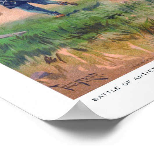 Battle of Antietam Thure de Thulstrup 1887 Restore ポスター (角)