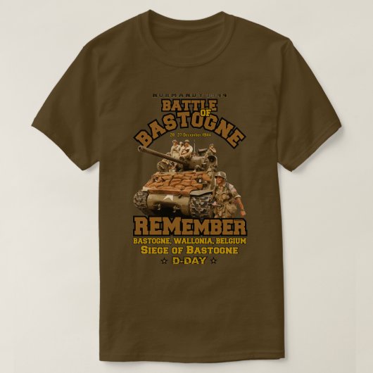 Battle of Bastogne 1944 Remember Tシャツ (デザイン正面)