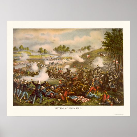 Battle of Bull Run by Kurz and Allison 1889 ポスター (正面)