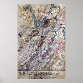 Battle of Chickamauga - Civil War Panoramic Map ポスター (正面)