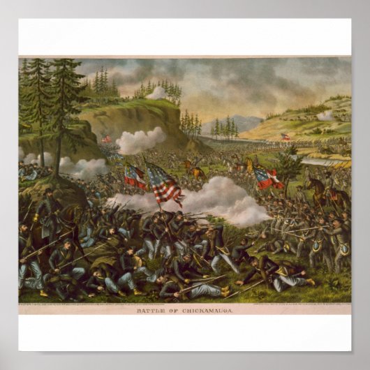 Battle of Chickamauga, published circa 1890 ポスター (正面)